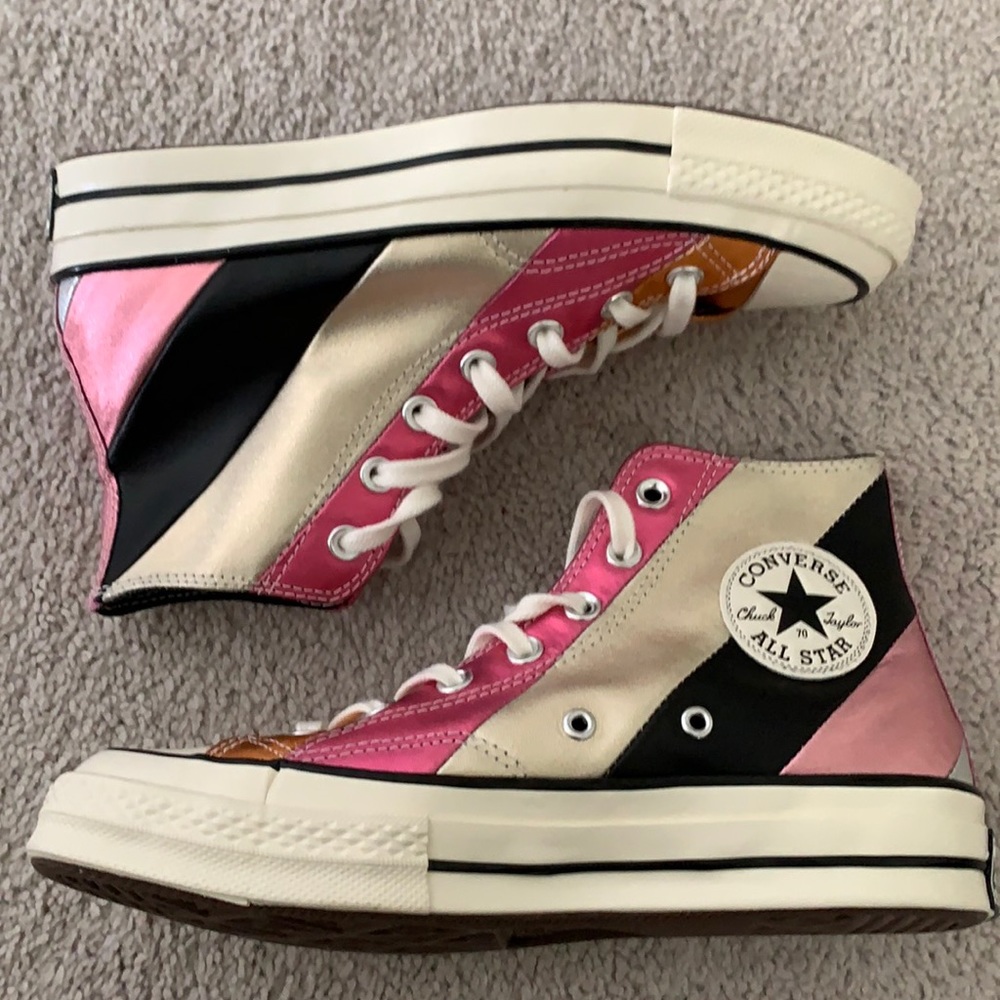 Converse 70 metallic leather high top never worn